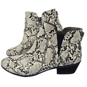 Circus Sam Edelman Pipper Faux Snakeskin Leather Ankle Booties Women's 9